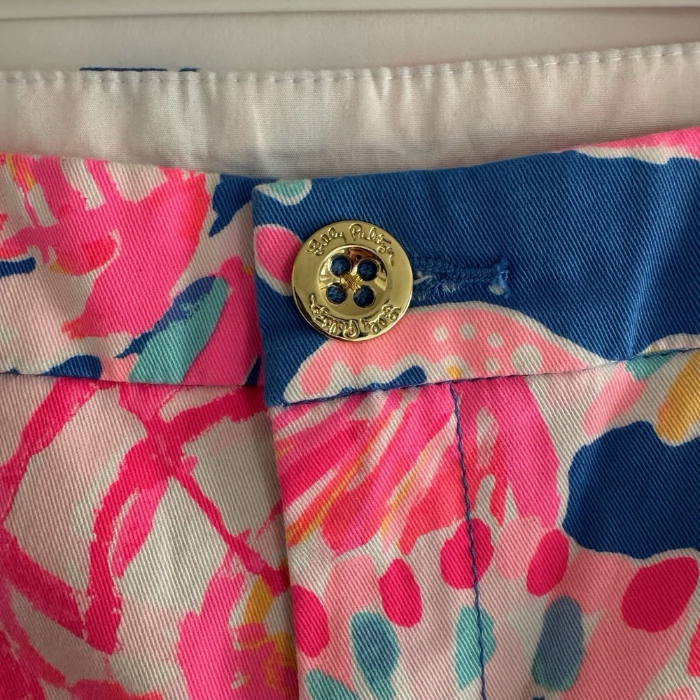 Lilly Pulitzer Womens Buttercup Stretch Short 5" Inseam 14 Bright Tropical - Picture 3 of 15